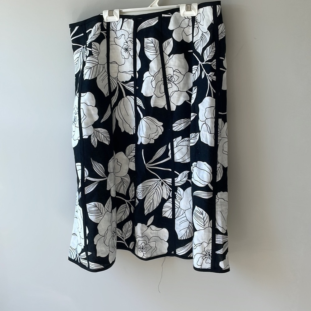 Willi Smith linen floral skirt, women’s size 12